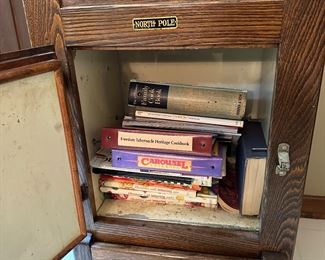 North Pole vintage oak ice box