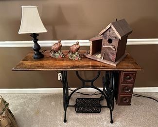  Antique treadle sewing machine - possibly 'Domestic' brand