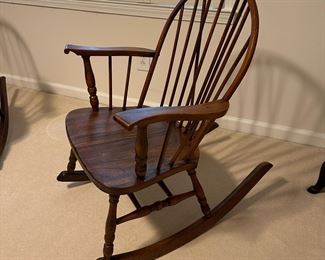 Attributed  Sheboygan Chair Company bow-brace back rocking chairs, circa 1920's