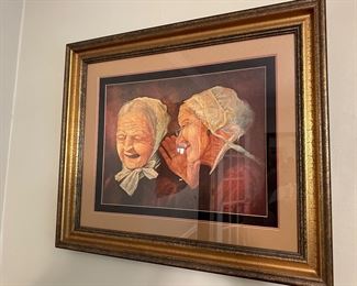 Gossips" limited edition lithograph print by Rudolph J. Havranek (1927 - 2021).