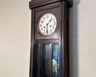 Regulator Pendulum Chiming Wall Clock - likely Germany 