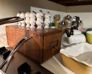 Antique oak recipe/postcard box