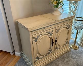 Ivory and Blue Buffet Server