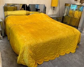 Yellow Velvet King Size Comforter Hollywood