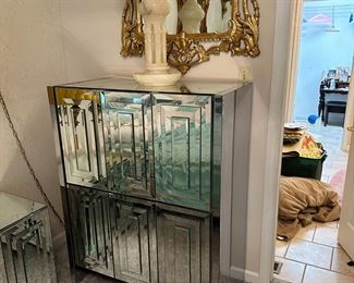 Mirrored Glass Chest of Drawers