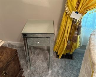 Mirrored Glass Side Table