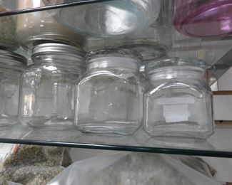 Boxes and boxes of all sorts of display jars