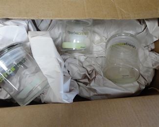 Two boxes of Canna Fresh (vacuums sealed) jars/ Boxes and boxes of small to medium, size zip lock bags from Apple. They are the standard in reseller bags