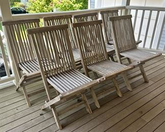 (7) Plantation Timbers Teak Chairs