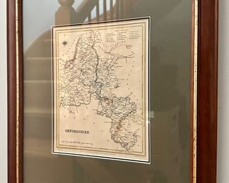 Framed Oxfordshire Map