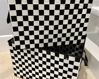 Checkered Storage Baskets