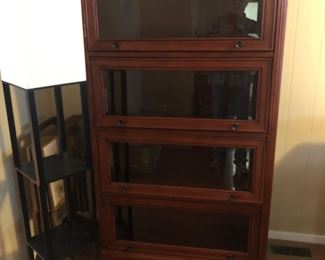 Very nice quality Mahogany beveled glass bookcase