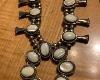 Sterling squash blossom necklace 