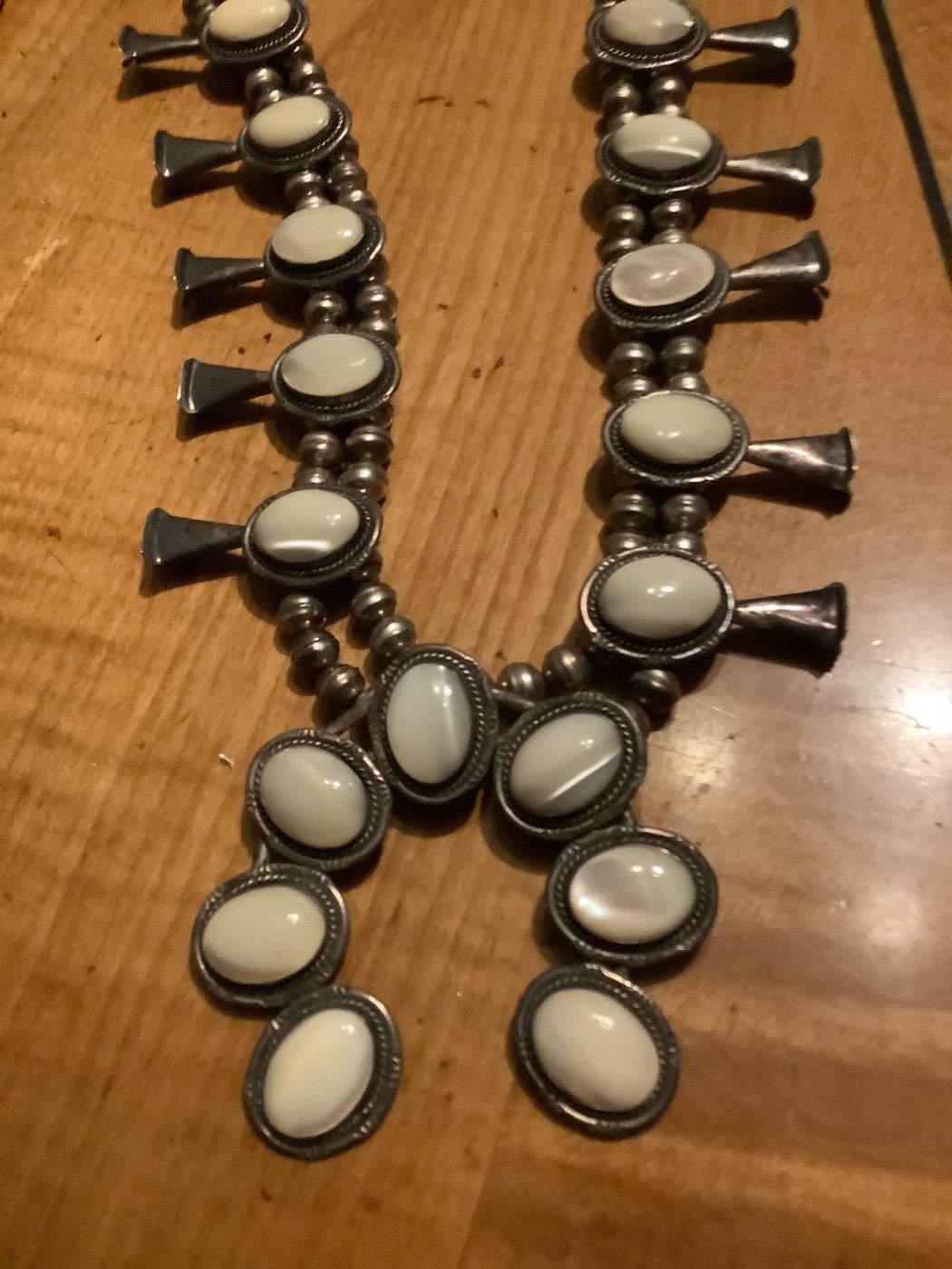 Sterling squash blossom necklace 