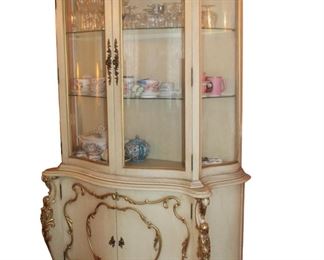 French Provincial China Cabinet