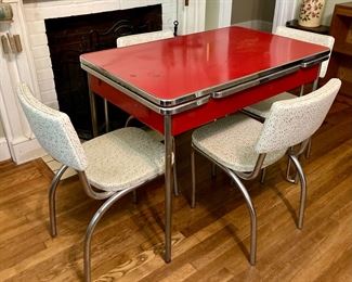 Mid-Century Howell chrome table and chairs