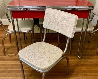 Mid-Century Howell chrome table and chairs