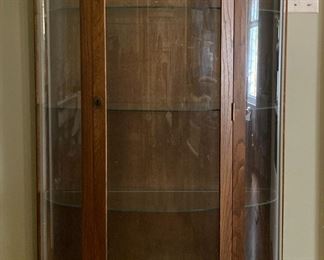 Antique clawfoot display cabinet