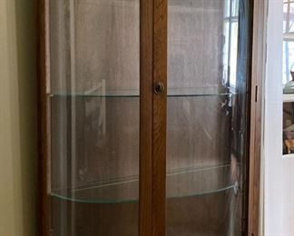 Antique clawfoot display cabinet