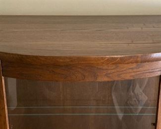 Antique clawfoot display cabinet