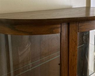 Antique clawfoot display cabinet