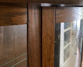 Antique clawfoot display cabinet