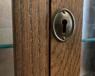 Antique clawfoot display cabinet