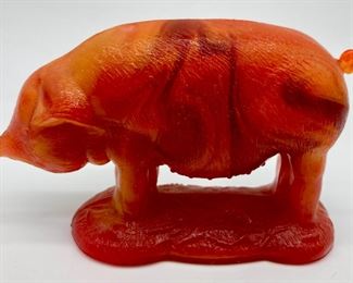Vintage Vogelsong Summit Art glass cadmium pig