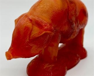 Vintage Vogelsong Summit Art glass cadmium pig