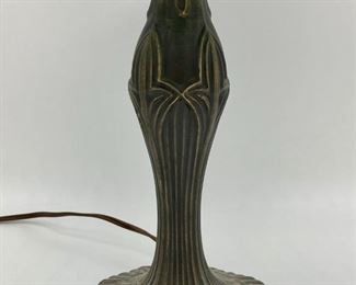Signed Glynda Turley Art Deco reverse painted lamp