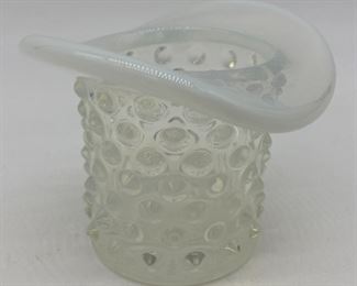Vintage Fenton French opalescent hobnail toothpick holder