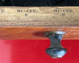 Vintage small wood four drawer chest