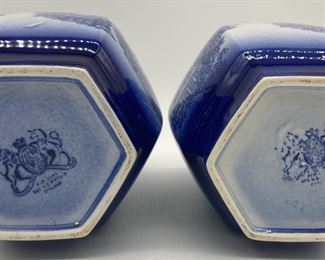 Vintage blue and white Romantic Flo Blue, Staffordshire, England