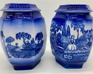 Vintage blue and white Romantic Flo Blue, Staffordshire, England