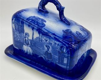 Vintage blue and white Romantic Flo Blue, Staffordshire, England