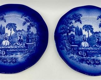 Vintage blue and white Romantic Flo Blue, Staffordshire, England