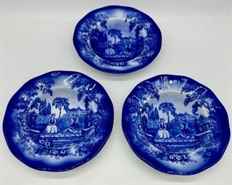 Vintage blue and white Romantic Flo Blue, Staffordshire, England