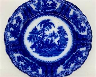 Vintage William Adams & Co "Kyber" Flow Blue, England