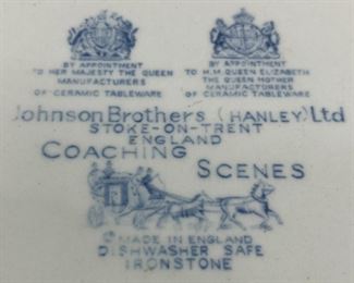Johnson Brothers (Hanley) Ltd Stoke-On-Trent Coaching Scenes, England