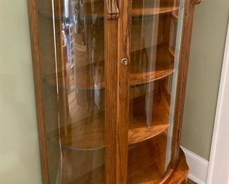 Antique clawfoot display cabinet