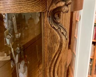 Antique clawfoot display cabinet