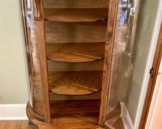 Antique clawfoot display cabinet