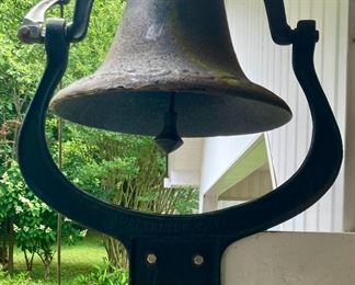 Antique cast iron large dinner bell