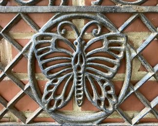 Wrought iron large butterfly wall hanging