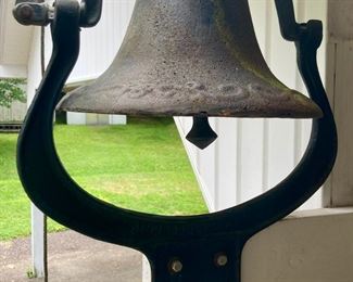 Antique cast iron large dinner bell