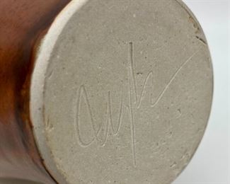 Signed Seagrove pottery vase