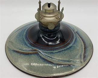 Seagrove pottery oil lamp base