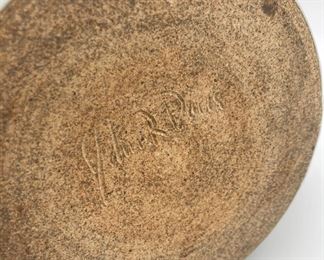 Seagrove pottery oil lamp signed John R. Davis