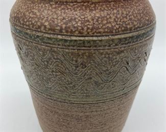 1987 signed pottery vase