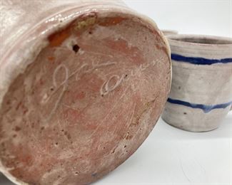 Joe Owen lidded pitcher and five mugs